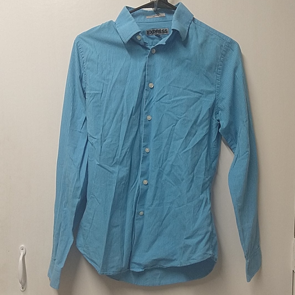 Express | Blue & White Button Down Shirt